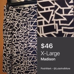🆕 LuLaRoe 3XL Madison Box-Pleat Skirt + Pockets